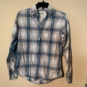 American Eagle Plaid Button-Up